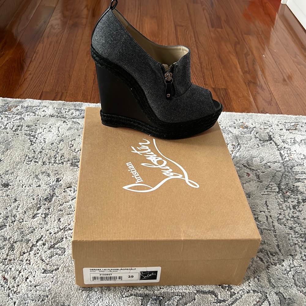 Flannel Bootie Christian Louboutin